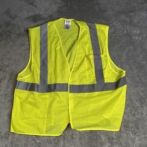 Set of 4 Body Guard Fluorescent Lime Yellow 2XL/3XL Mesh Reflective Safety Vest